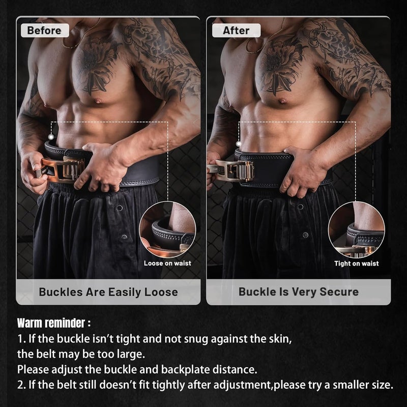 M MANUEKLEAR Lever Lifting Belt for Man and Women, Weightlifting with Adjustable Heavy Duty Buckle, Professional Weight Lifting Belt - Image 2